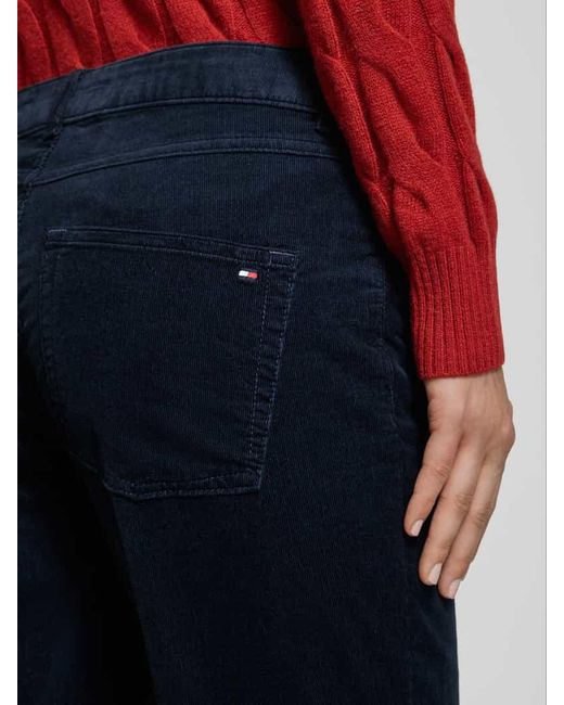 Tommy Hilfiger Blue Stretch Slim Fit Cordhose Im 5-Pocket-Design