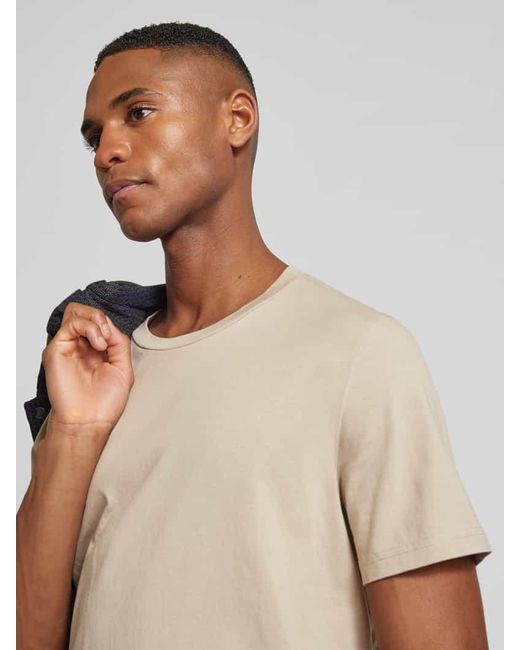 ARMEDANGELS T-Shirt mit Rundhalsausschnitt Modell 'JAAMES' in Natural für Herren