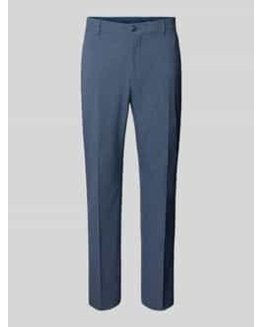 SELECTED Slim Fit Pantalon Met All-Over Motief, Model 'Slim-Liam' in het Blue voor heren