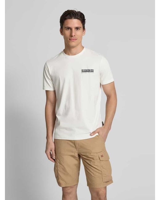 Napapijri T-Shirt mit Rundhalsausschnitt Modell 'VIGNONI' in Natural für Herren