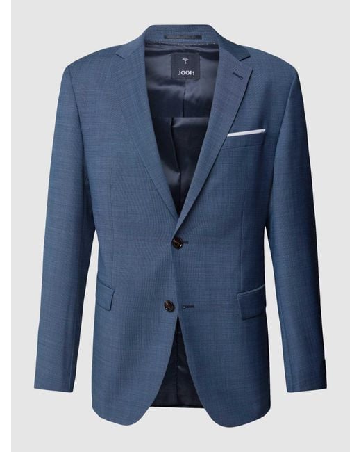 Joop! Slim Fit 2-Knoops Colbert Met Geweven Motief, Model 'Finch' in het Blue voor heren