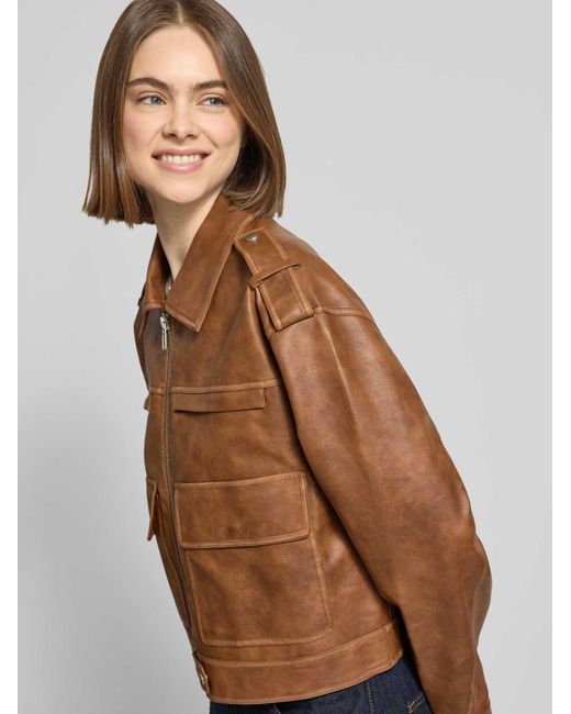 TOPSHOP Leren Jassen in het Brown