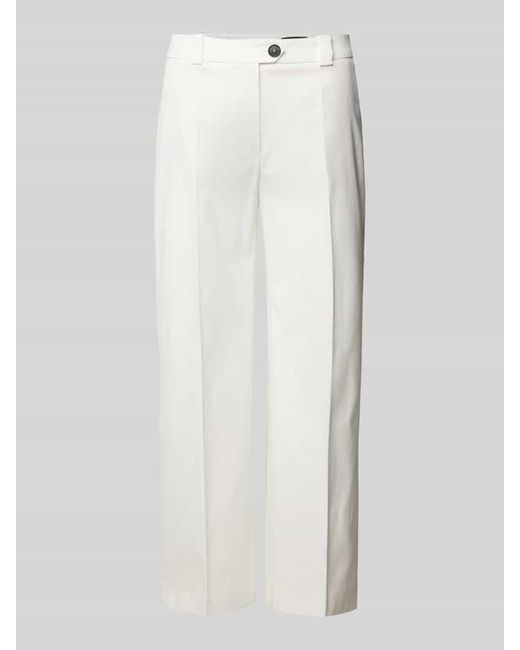 Windsor. White Slim Fit Bundfaltenhose mit Knopf- und Reißverschluss