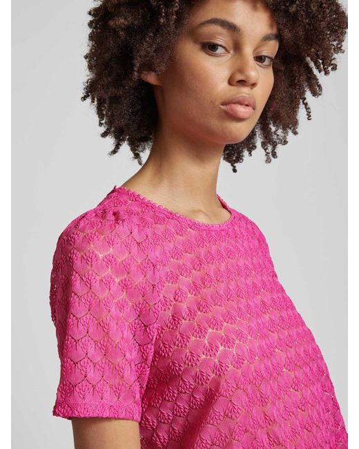 ONLY Pink Bluse mit Strukturmuster Modell 'LEA'