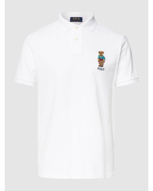 Polo Ralph Lauren Poloshirt mit Label-Stitching in Weiß für Herren | Lyst DE