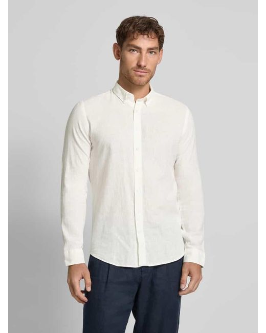 Lindbergh Freizeithemd mit Knopfleiste in White für Herren