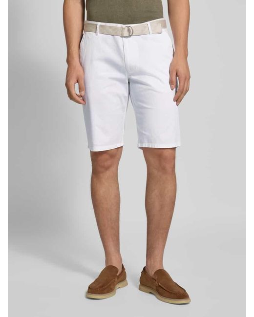 Christian Berg Men Bermudas mit französischen Eingrifftaschen in White für Herren