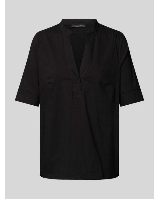 MORE&MORE Black Bluse mit V-Ausschnitt