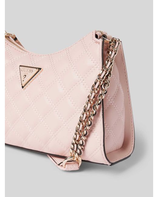 Guess Schoudertas Met Doorgestikte Naden in het Pink