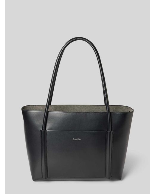 Calvin Klein Shopper Met Labelopschrift in het Black
