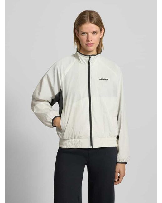 Calvin Klein White Regular Fit Jacke mit Logo-Stitching Modell 'Retro'