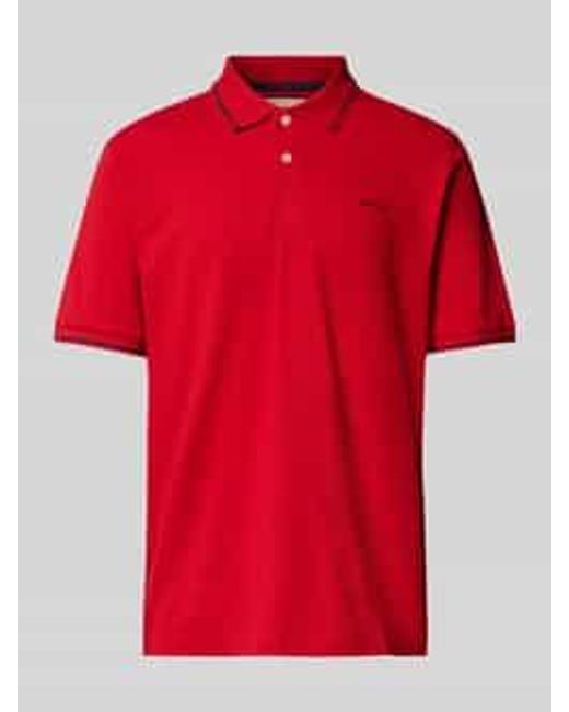 Gant Poloshirt Met Labelstitching in het Red voor heren