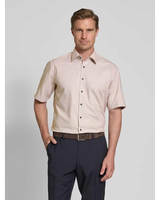 Eterna Comfort Fit Business-Hemd mit 1/2-Arm in Natural für Herren