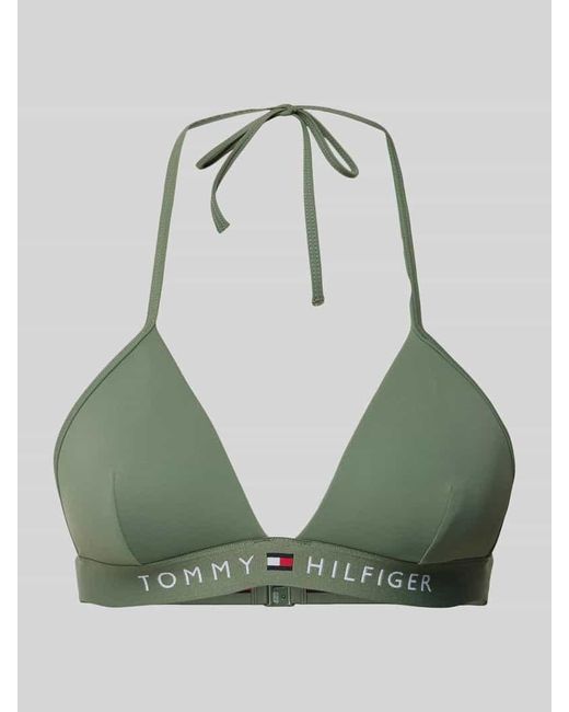Tommy Hilfiger Green Triangel-BH mit elastischem Logo-Bund