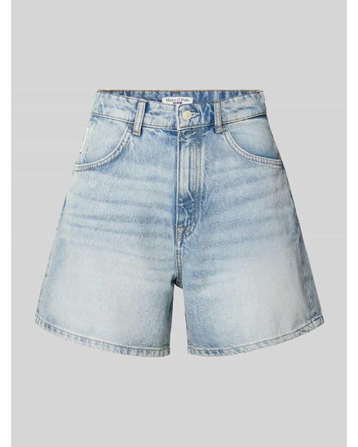 Marc O' Polo Blue Relaxed Fit Jeansbermudas mit Eingrifftaschen