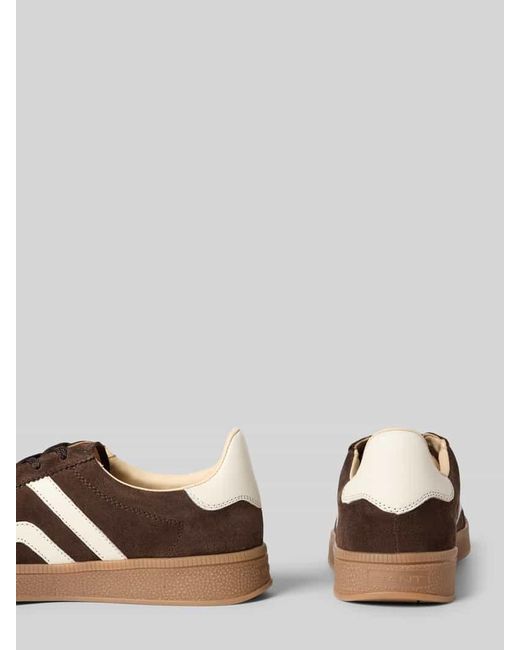 Gant Brown Sneaker aus Leder mit Schnürung Modell 'Cuzima'