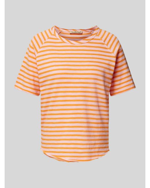 Smith & Soul Orange T-Shirt mit Rundhalsausschnitt