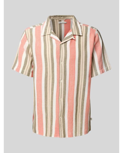 Knowledge Cotton Vrijetijdsoverhemd Met Knoopsluiting in het Pink voor heren