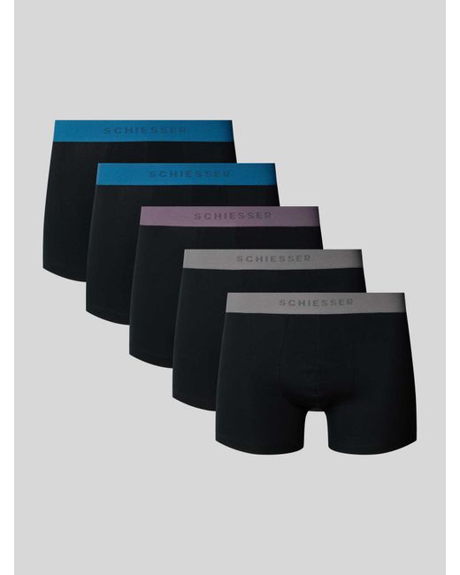 Schiesser Boxershort Met Label in het Black voor heren