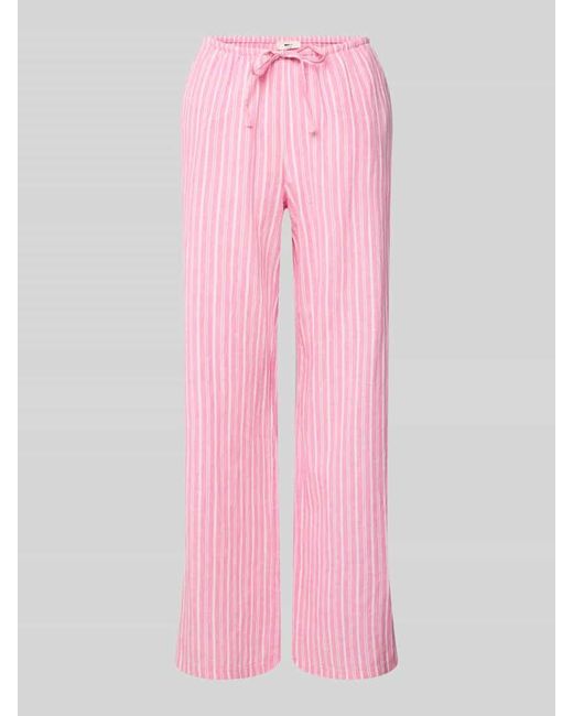 Gina Tricot Pink Stoffhose mit elastischem Bund