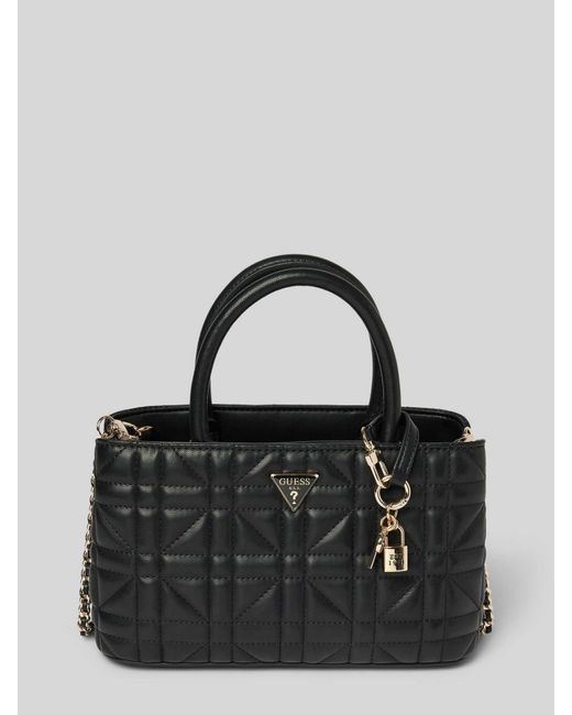 Guess Handtas Met Doorgestikte Naden in het Black