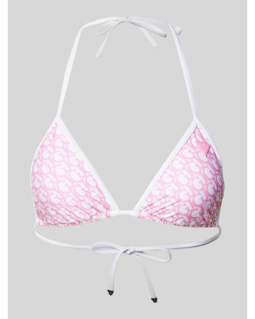 Guess Bikinitop Met Labelprint in het Pink