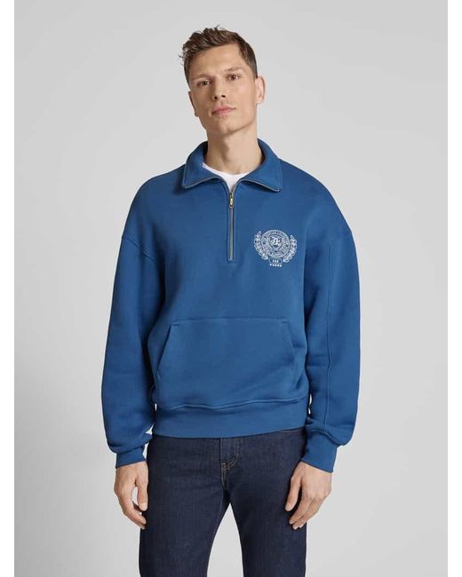 The Kooples Sweatshirt mit Label-Print in Blue für Herren