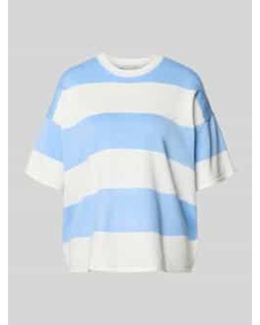 Ichi Relaxed Fit Shirt Van Viscosemix Model 'Luls' in het Blue