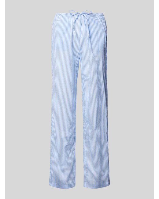 Christian Berg Women Relaxed Fit Pyjamabroek Met Tunnelkoord in het Blue