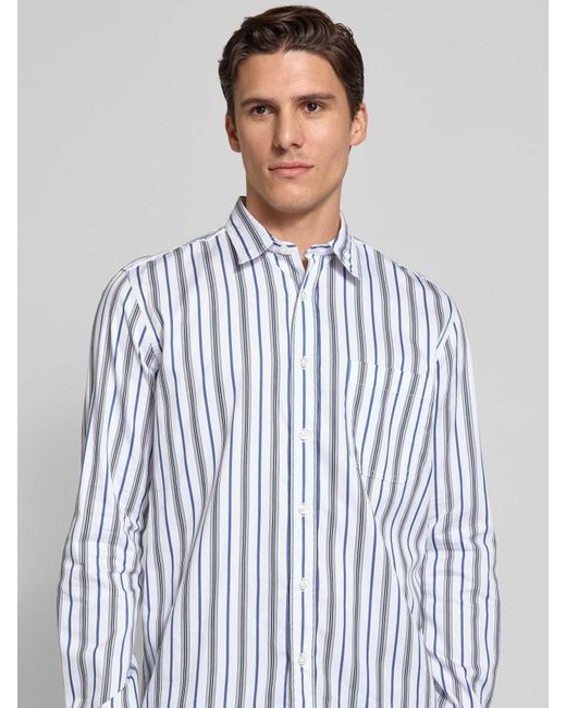 HUGO Regular Fit Vrijetijdsoverhemd Met Borstzak, Model 'Erillo' in het Blue voor heren