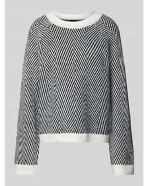 Pieces Regular Fit Gebreide Pullover Met Wol, Model 'Olena' in het Gray