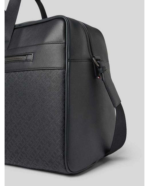 Tommy Hilfiger Weekendtas Met Logostructuur in het Black voor heren