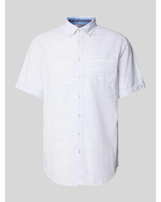 Christian Berg Men Regular Fit Freizeithemd mit Allover-Muster in White für Herren
