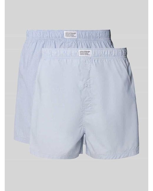 Levi's Boxershorts mit elastischem Bund im 2er-Pack in Blue für Herren