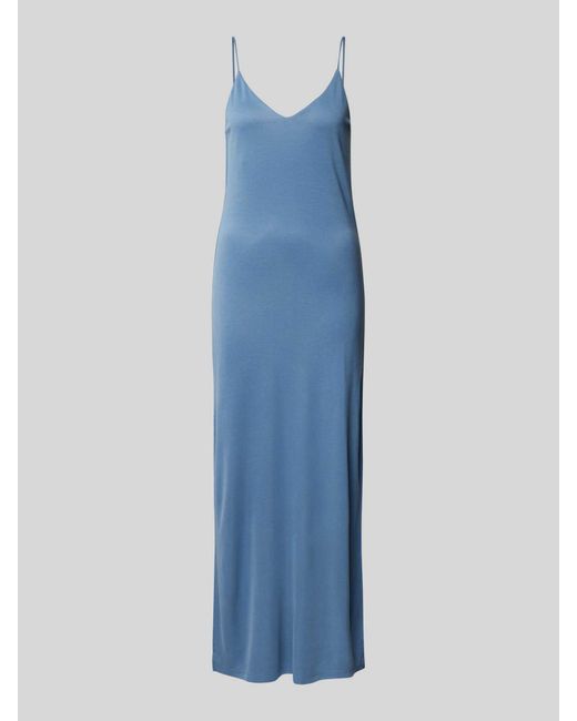 Mbym Midi-jurk Met Spaghettibandjes in het Blue