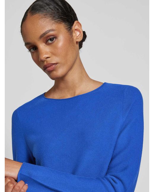 Marc O' Polo Regular Fit Gebreide Pullover Van Zachte Katoen in het Blue