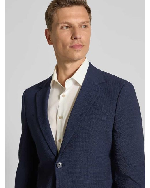 SELECTED Slim Fit Sakko mit Reverskragen Modell 'JOSE' in Blue für Herren