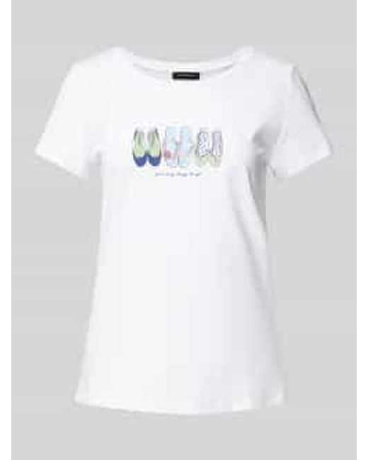 MORE&MORE T-shirt Met Motiefprint in het White