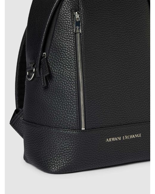 Armani Exchange Rucksack mit Label-Print in Black für Herren