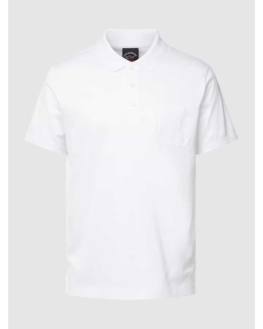 Paul & Shark Poloshirt mit Brusttasche Modell 'PKT JERSEY' in White für Herren