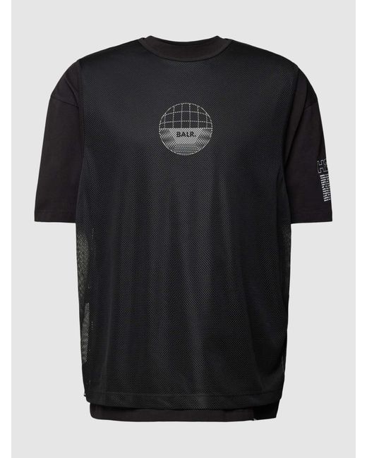 BALR Oversized T-shirt Met Mesh in het Black voor heren