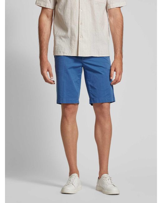 Brax Regular Fit Chino-Shorts mit Gesäßtaschen Modell 'BOZEN' in Blue für Herren