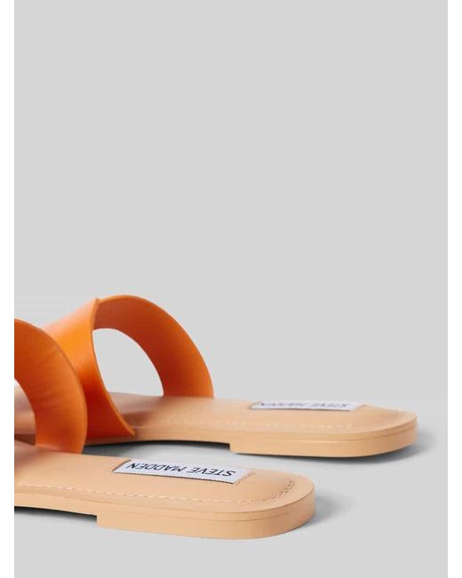 Steve Madden Orange Slides mit breiter Schaftbrücke Modell 'ZARNIA'