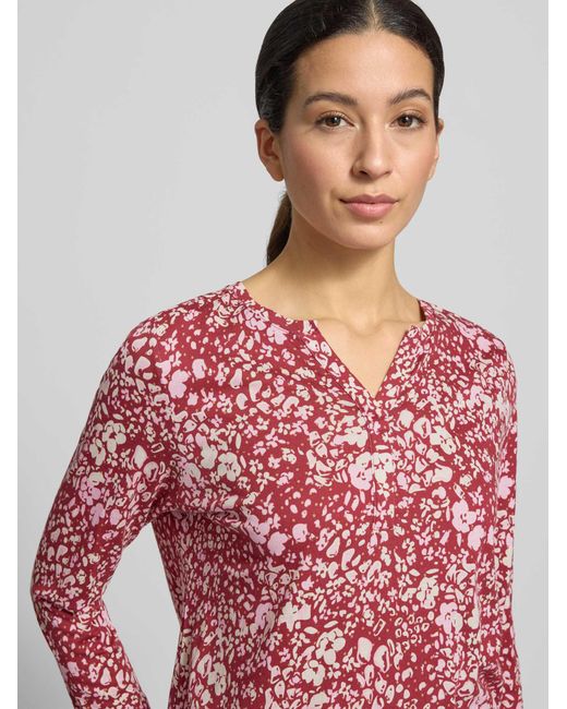 Soya Concept Shirt Met Lange Mouwen Met 3/4-Mouwen Model 'Felicity' in het Red