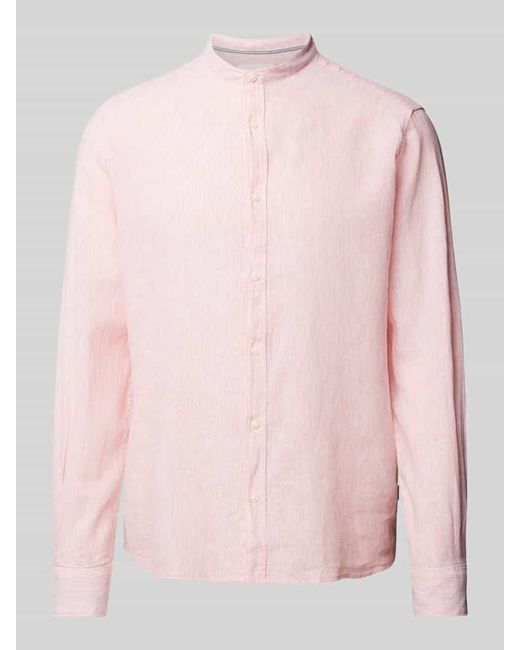 S.oliver Regular Fit Freizeithemd mit fein strukturiertem Muster in Pink für Herren