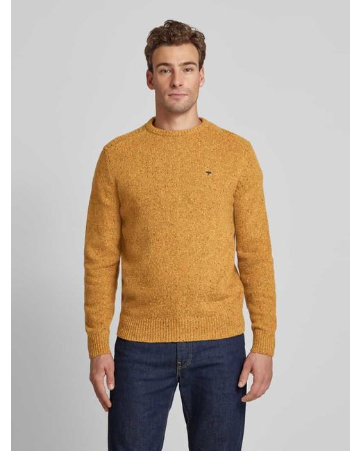 Fynch-Hatton Strickpullover Aus Woll-Mix Mit Rundhalsausschnitt in Multicolor für Herren