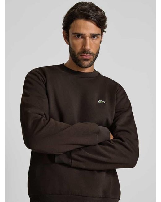 Lacoste Regular Fit Sweatshirt aus Baumwoll-Mix in Black für Herren