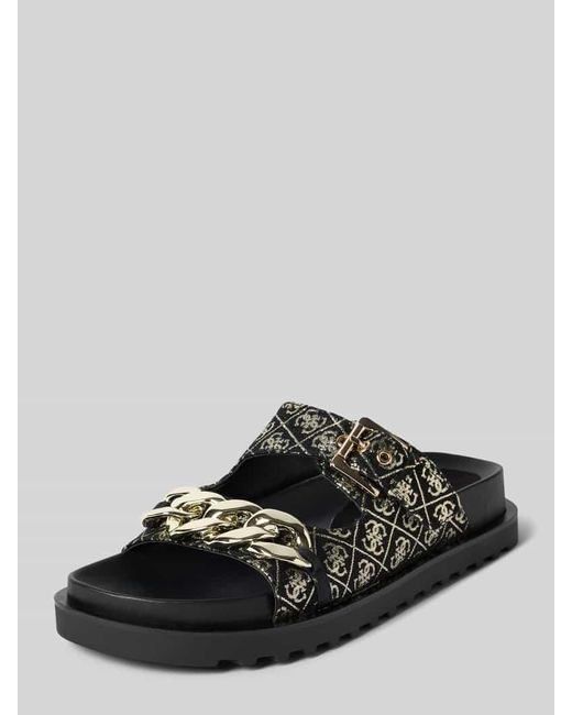 Guess Black Slides mit Dornschließe Modell 'FATEMA'