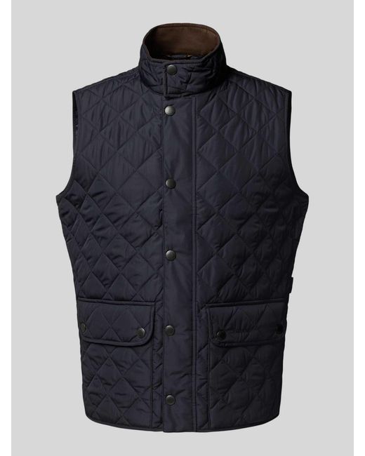 Barbour Regular Fit Bodywarmer Met Drukknopen, Model 'Lowerdale Gilet' in het Blue voor heren