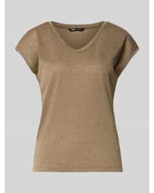 ONLY Regular Fit T-Shirt Met Viscose, Model 'Silvery' in het Natural